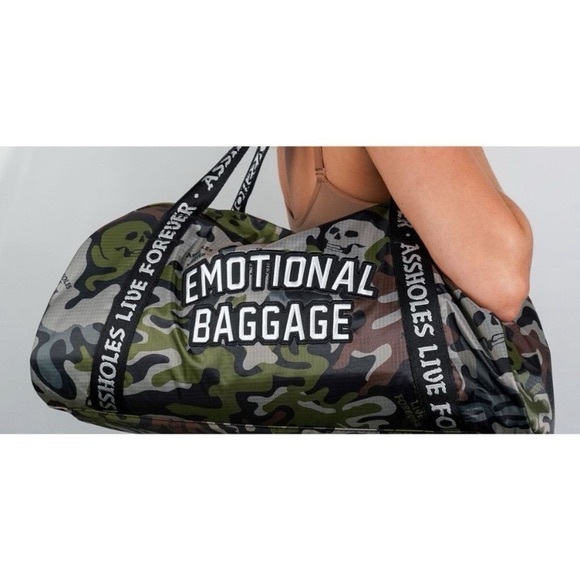 assholes live forever Other - Emotional Baggage Camouflage Duffel Bag